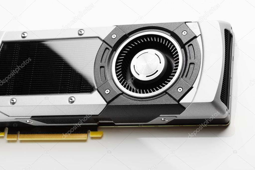professional gaming graphic card, closeup view