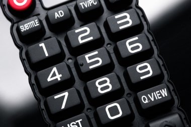 Tv uzaktan kumanda, makro görünümü düğmeleri