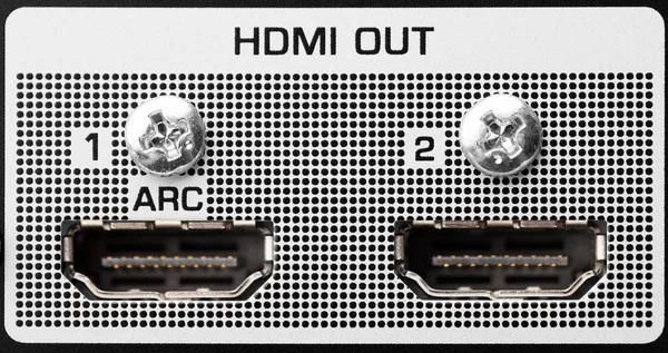 HDMI çıkışı bağlantı noktasına, closeup görünümü — Stok fotoğraf