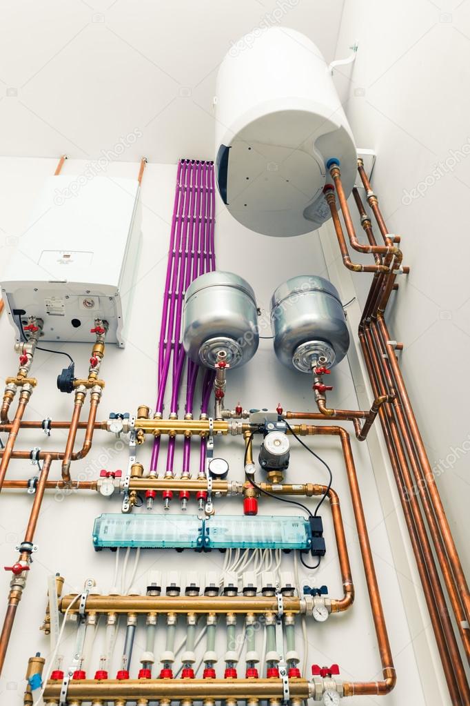 independent heating system in boiler-house