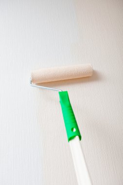 duvar resmi boya silindiri ile