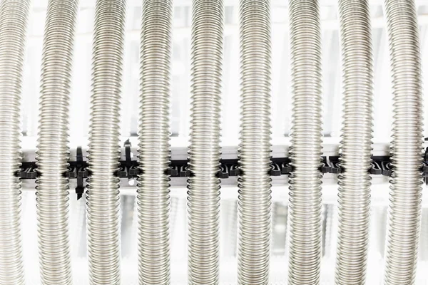 Tubo di metallo ondulato per scambiatore di calore — Foto Stock