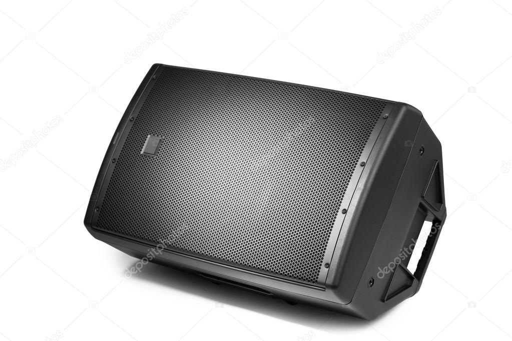 floor audio speaker PA monitor, isolated on white