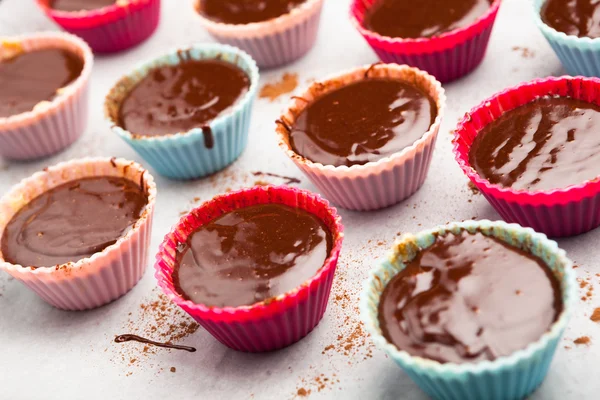 Molten chocolate cakes — Stock Photo, Image