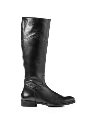 siyah deri yüksek çizme