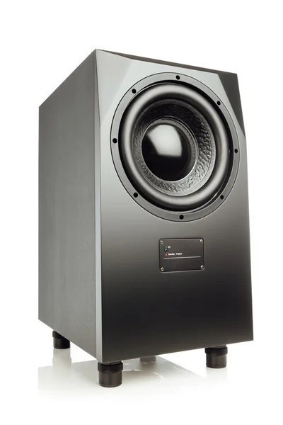 Studio professionnel subwoofer haut-parleur isolé sur blanc — Photo