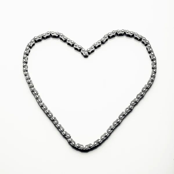 Motoru rozvodový řetěz, tvaru srdce — Stock fotografie