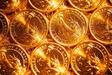 Altın dolar paraları arka plan