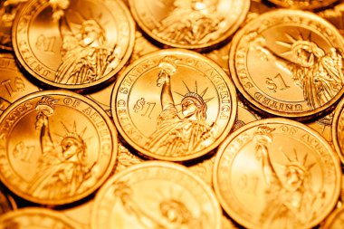 Altın dolar paraları arka plan