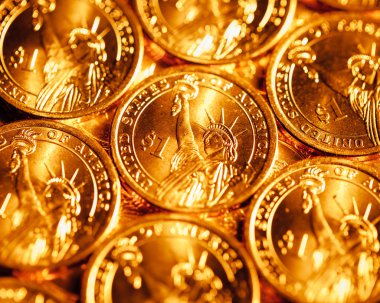 Altın dolar paraları arka plan