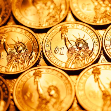 Altın dolar paraları arka plan
