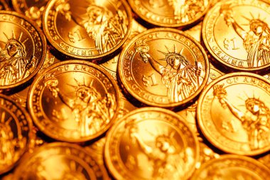Altın dolar paraları arka plan
