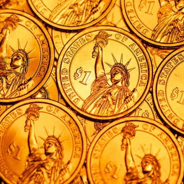 Altın dolar paraları arka plan