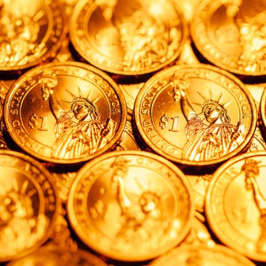 Altın dolar paraları arka plan