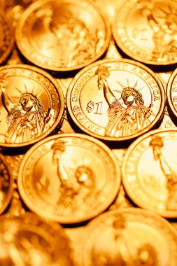 Altın dolar paraları arka plan