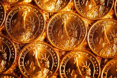 Altın dolar paraları arka plan