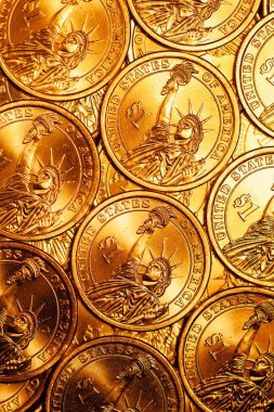 Altın dolar paraları arka plan