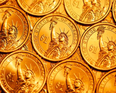Altın dolar paraları arka plan