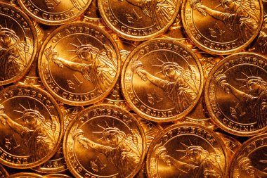Altın dolar paraları arka plan