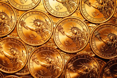 Altın dolar paraları arka plan