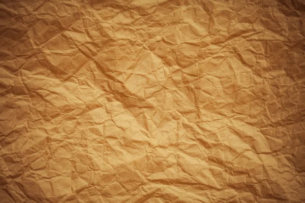 Eski kahverengi buruşuk kağıt dokulu arka plan — Stok fotoğraf