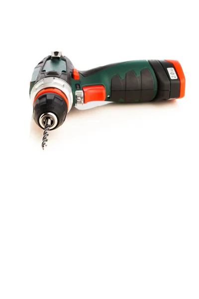 Cordless drill isolated on white — Stock Photo, Image