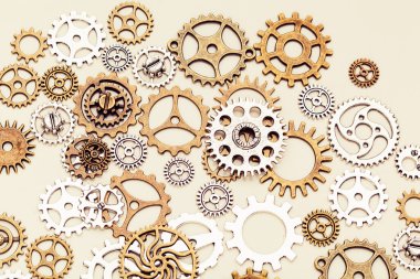 açık renkli Vintage Dişli tekerlekleri