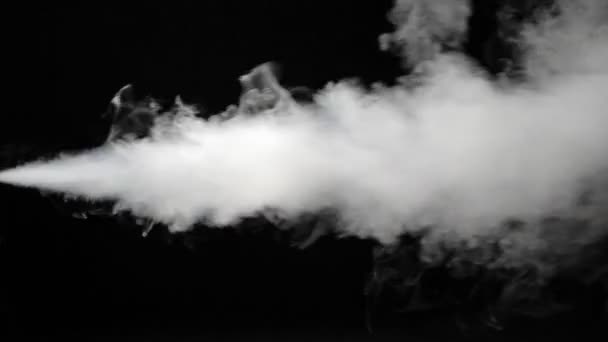 Vit rök spray — Stockvideo