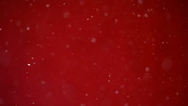 Particules de poussière sur fond rouge 