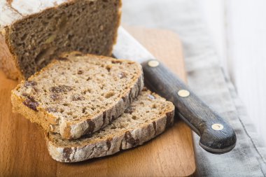 Homemade rye bread with organic flour. clipart