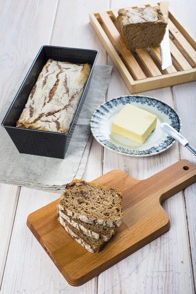 Rye bread and butter — Stock Photo, Image