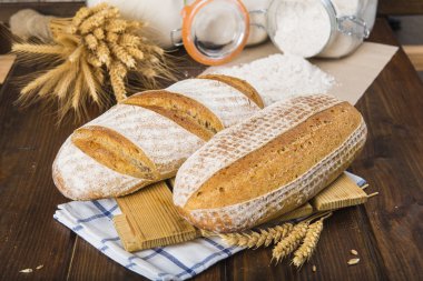 Homemade sourdough bread for a healthy diet clipart
