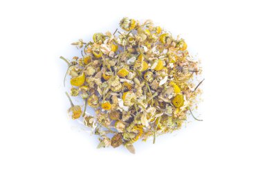 Beyaz bir arka plan üzerinde izole papatya