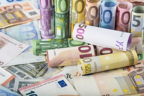 Европейский денежный фон — стоковое фото