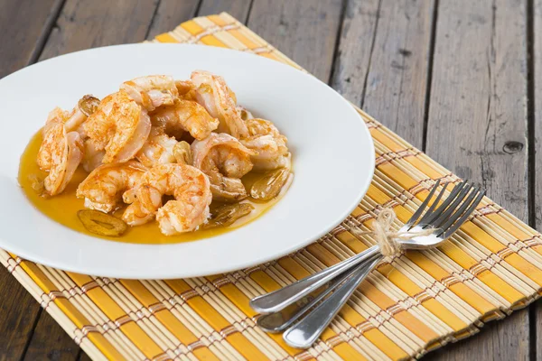 Shrimp scampi for appetizer — Stock Photo, Image