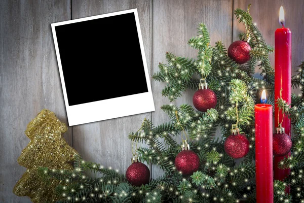 Julkort med ljus — Stockfoto