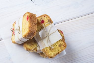 Şekerlenmiş meyve pasta kahvaltı için