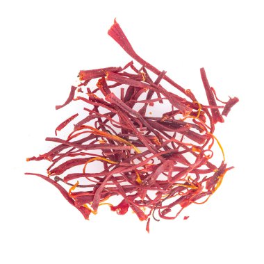 Beyaz bir arka plan üzerinde izole Safran bitkisi