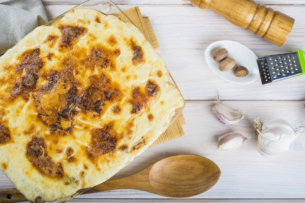 Bacalhau salgado assado com creme — Fotografia de Stock