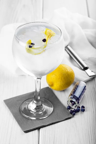Gin en tonic op een highball glas — Stockfoto
