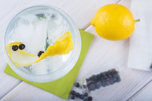 Gin and tonic on a highball glass — Stock Photo, Image