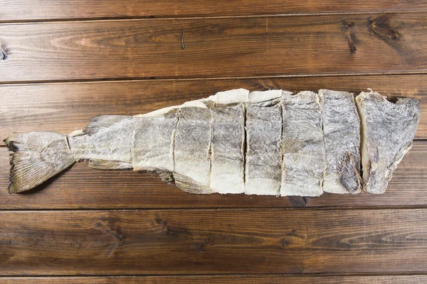Tuzlanmış morina geleneksel kesim — Stok fotoğraf