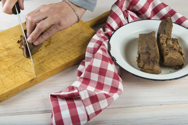 Lingua di maiale bollita — Foto Stock