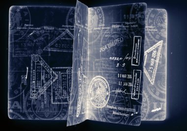 pasaport soyut resim açın