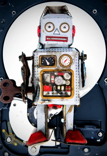 Clockwork robot toy — Stock Photo, Image