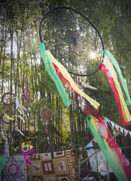 Dream catcher hanging  in the trees — Stock Photo, Image