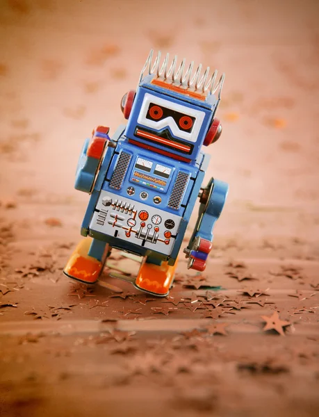 Іграшковий робот на марсі — стокове фото