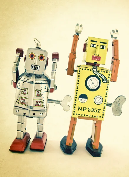 Robot friends together — Stock Photo, Image