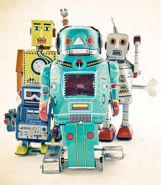 Roboter-Freunde zusammen — Stockfoto