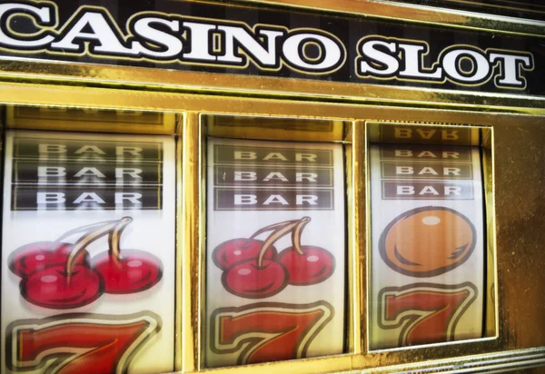 Casino máquina tragaperras macro imagen —  Fotos de Stock